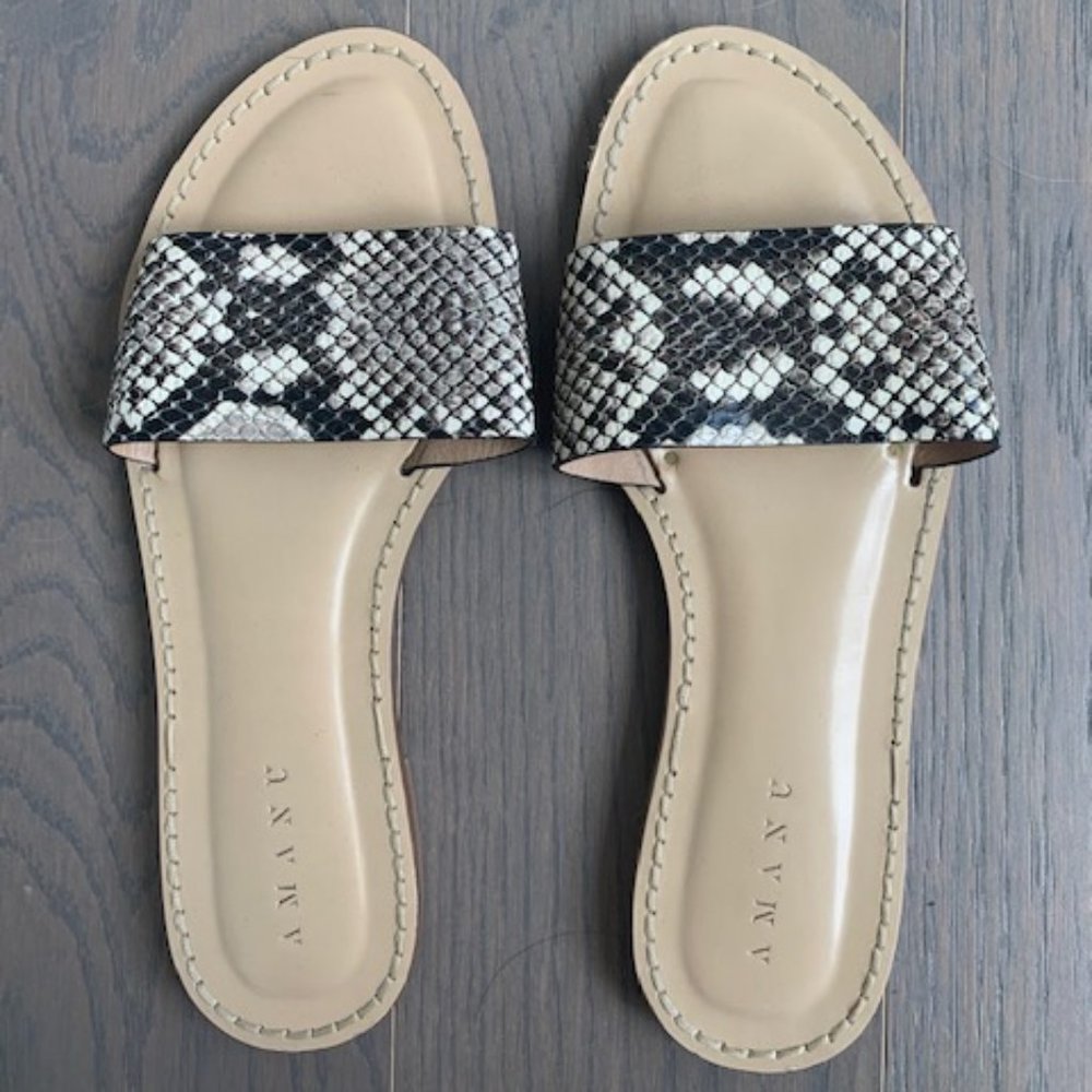 Amani Python Leather Sandals Sz 7